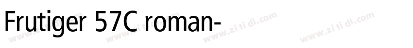 Frutiger 57C roman字体转换